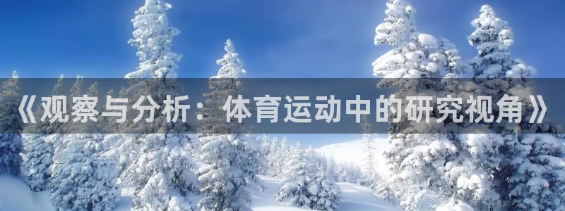 伟德国际体育凯捷平台注册：《观察与分析：体育运动中的研究视角》